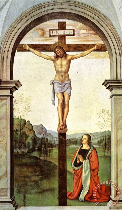 The Pazzi Crucifixion [detail of The Deposition] painting - Pietro Perugino The Pazzi Crucifixion [detail of The Deposition] Art Print
